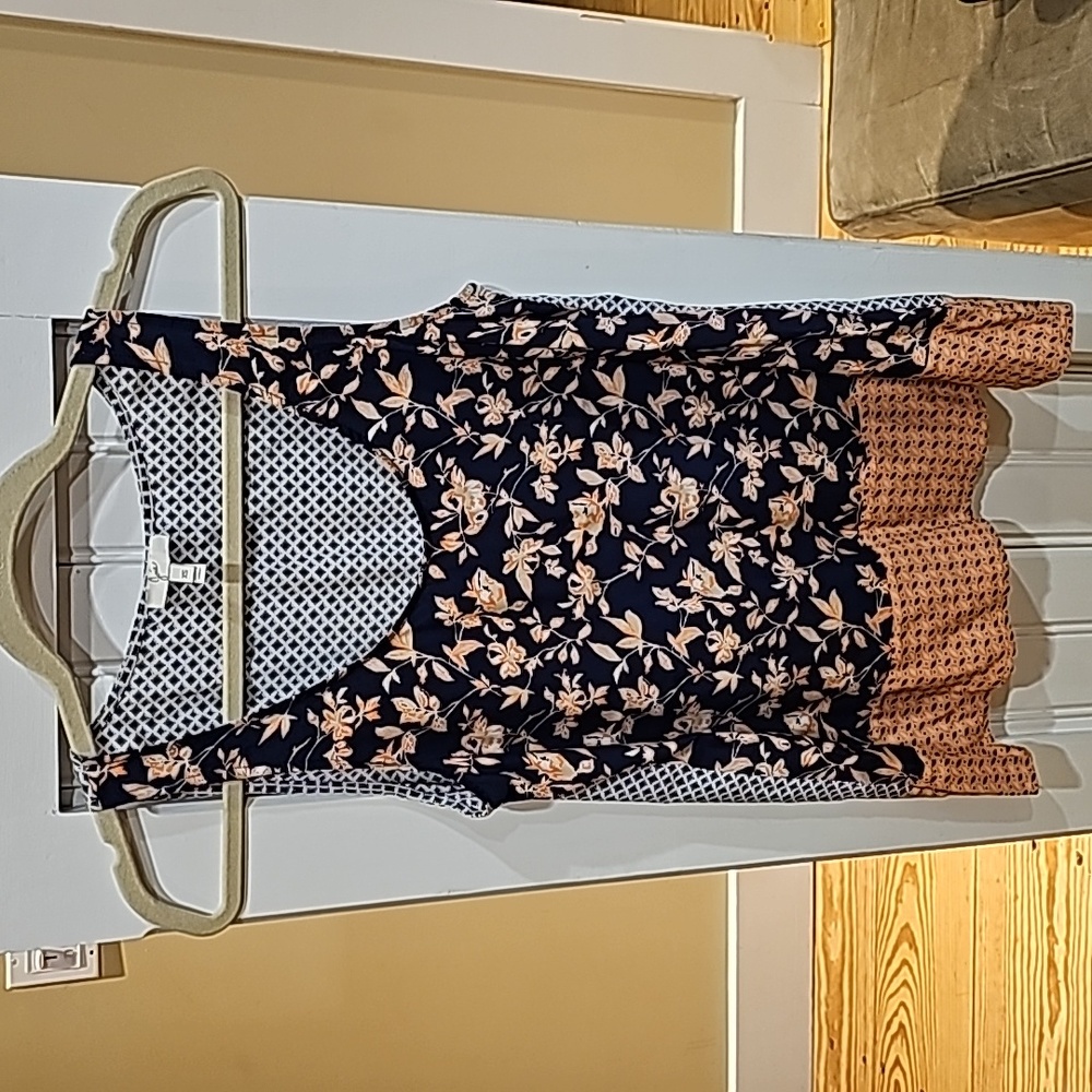 Joie mixed pattern silk tank XS like new